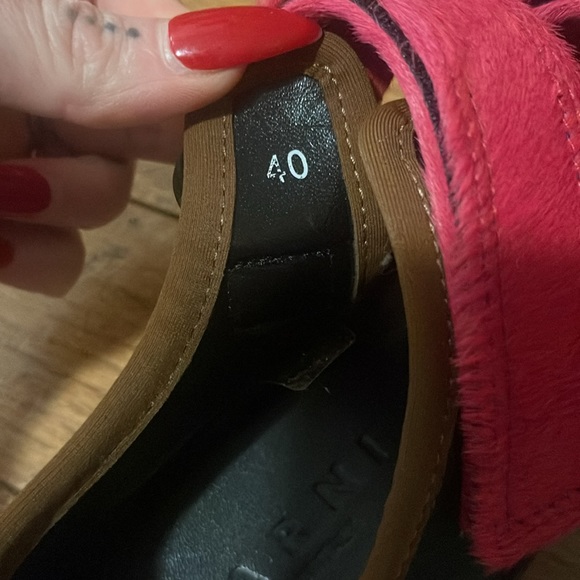 Marni Pink Calf Hair Double Strap Ballet Ballerina Mary Jane Sneakers MINT - Picture 5 of 7